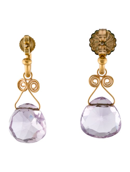 Reinstein Ross 20K Amethyst & Diamond Hoop Earrings