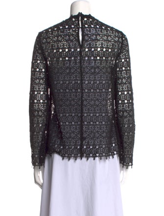 R/R Studio Mock Neck Long Sleeve Blouse