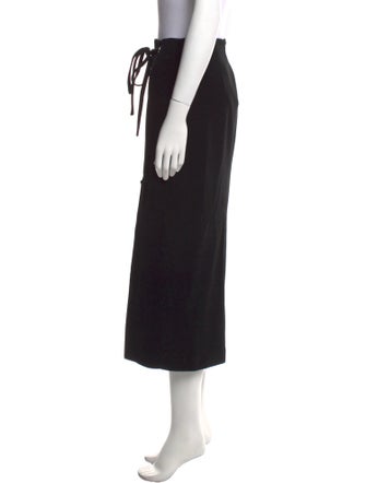 R/R Studio Leather Midi Length Skirt