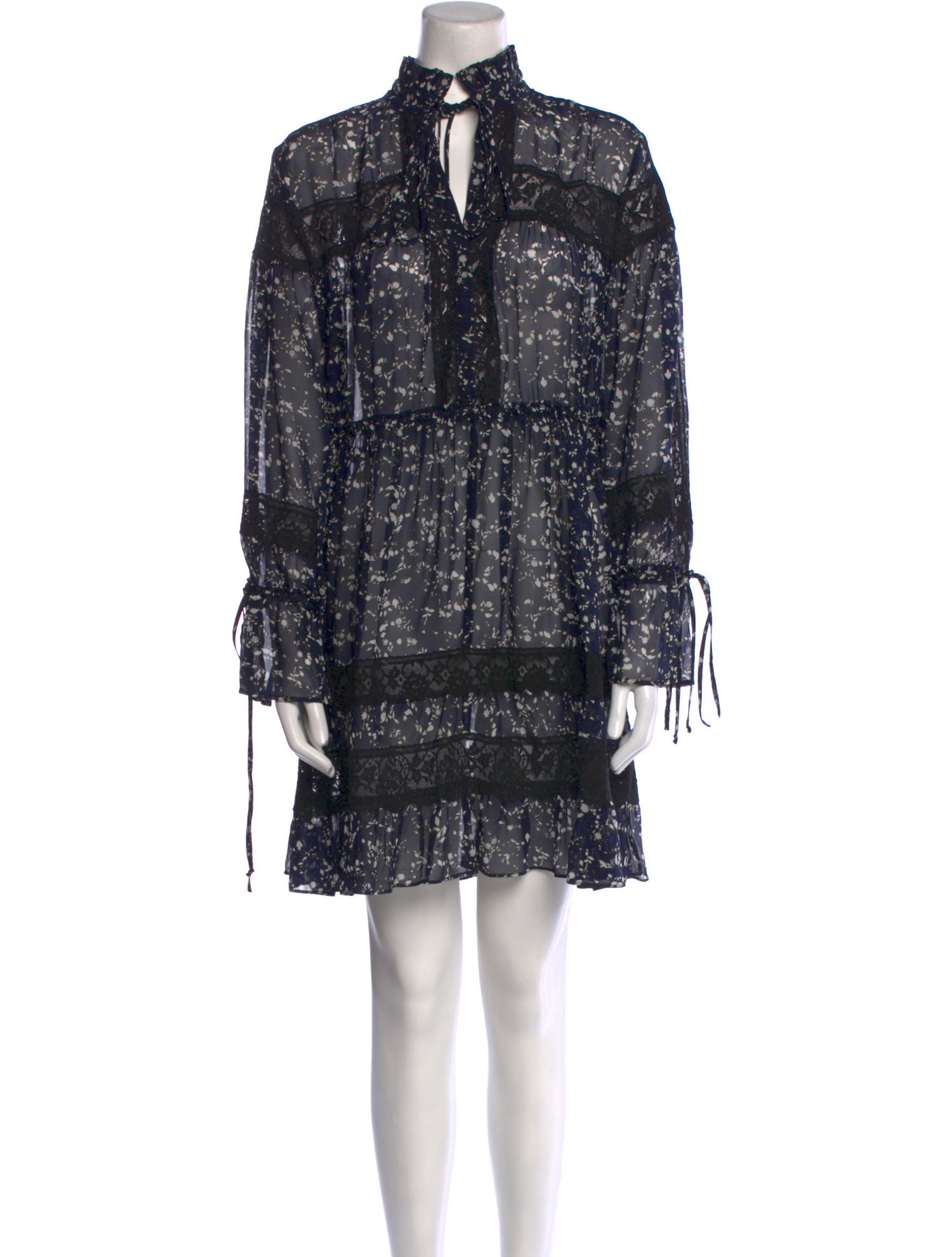 R/R Studio Floral Print Mini Dress