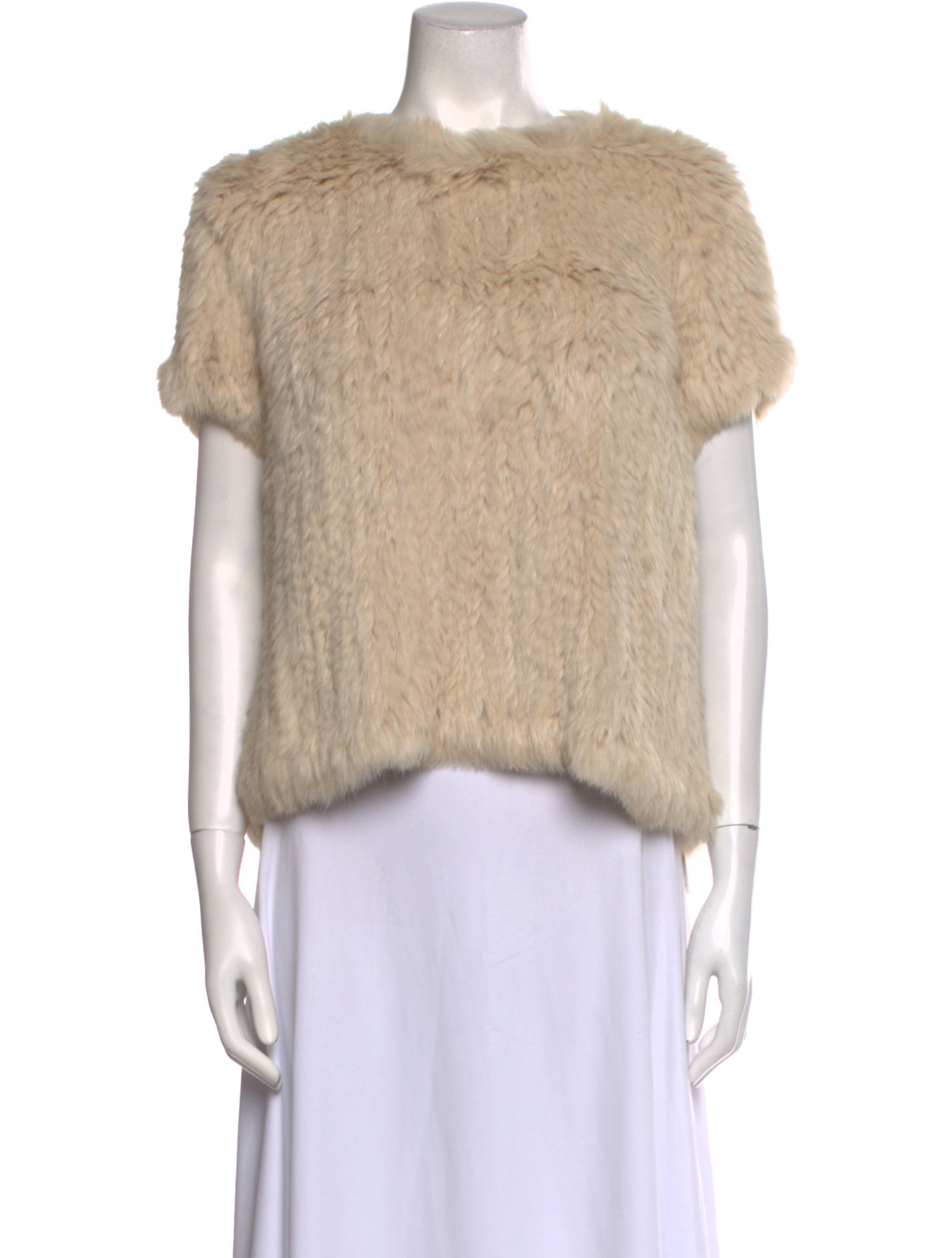 R/R Studio Fur Crew Neck Sweater