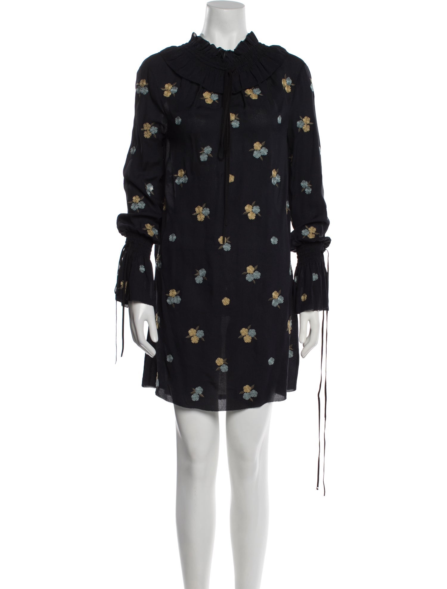 R/R Studio Floral Print Mini Dress