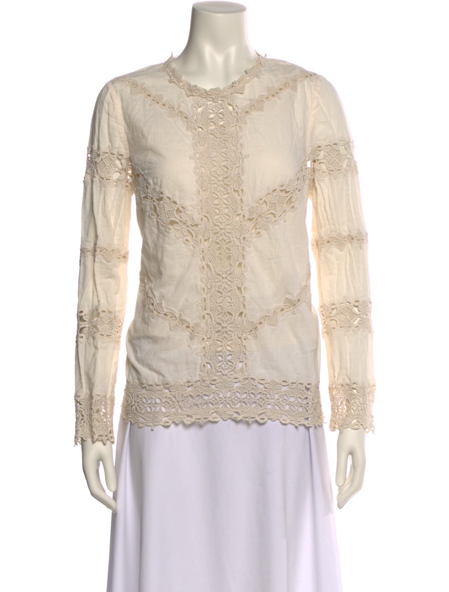 R/R Studio Crew Neck Long Sleeve Blouse