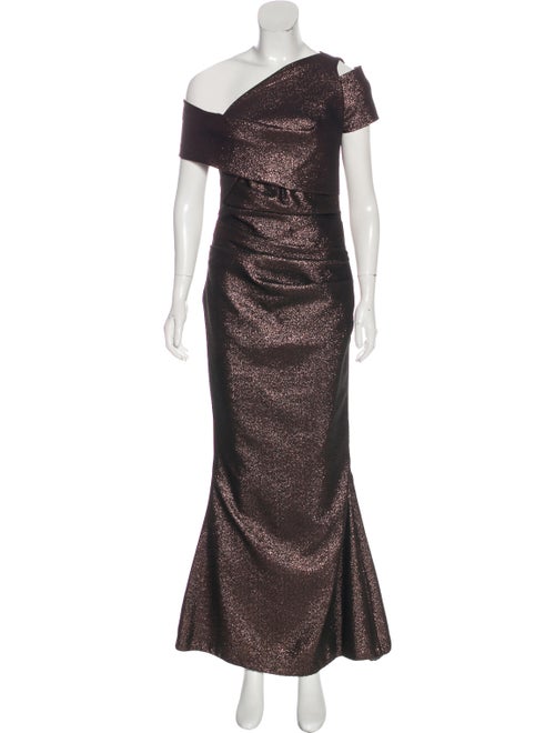 Talbot Runhof Metallic Evening Dress metallic
