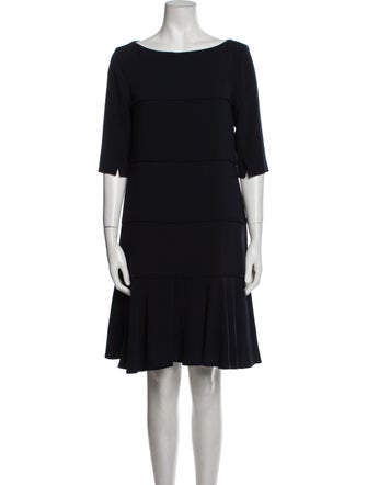 Talbot Runhof Bateau Neckline Knee-Length Dress