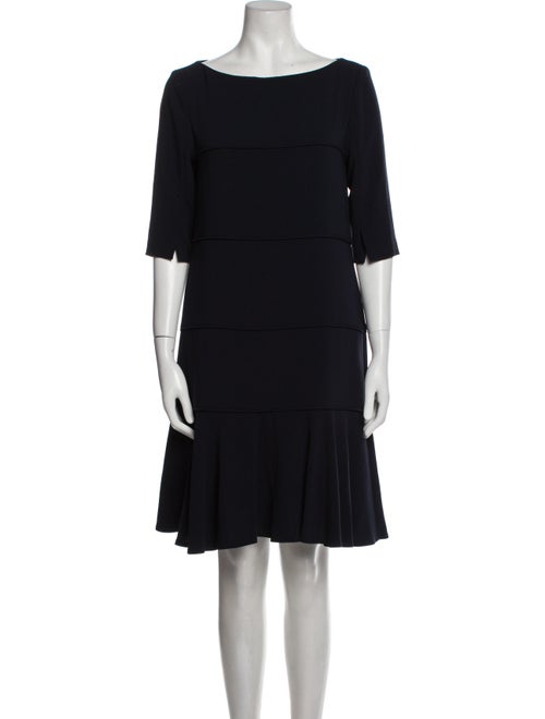 Talbot Runhof Bateau Neckline Knee-Length Dress