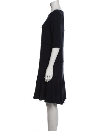 Talbot Runhof Bateau Neckline Knee-Length Dress