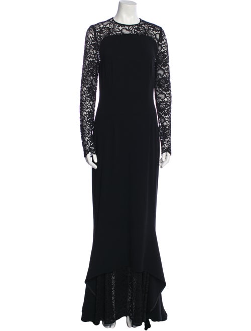 Talbot Runhof Lace Pattern Long Dress