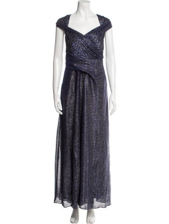 Talbot Runhof V-Neck Long Dress