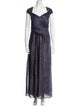 Talbot Runhof V-Neck Long Dress
