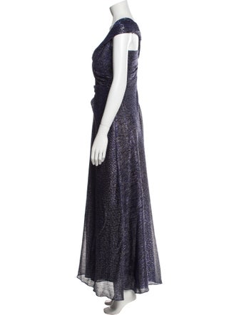 Talbot Runhof V-Neck Long Dress