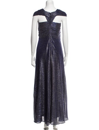 Talbot Runhof V-Neck Long Dress