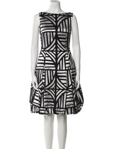 Talbot Runhof Dresses Printed Knee-Length Dress Us4, De34 | S