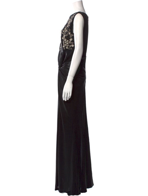Talbot Runhof Bateau Neckline Long Dress