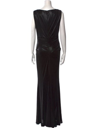 Talbot Runhof Bateau Neckline Long Dress