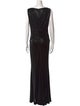 Talbot Runhof Bateau Neckline Long Dress