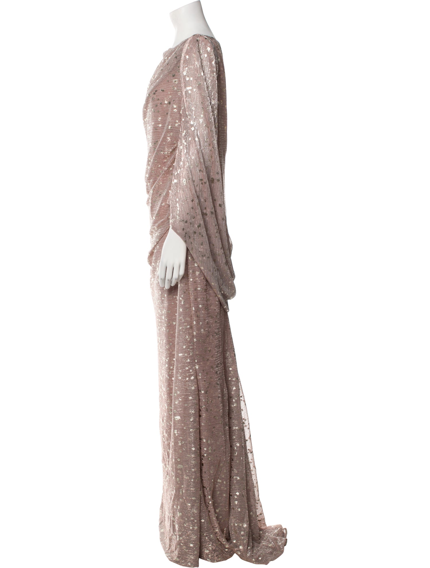Talbot Runhof Cowl Neck Long Dress