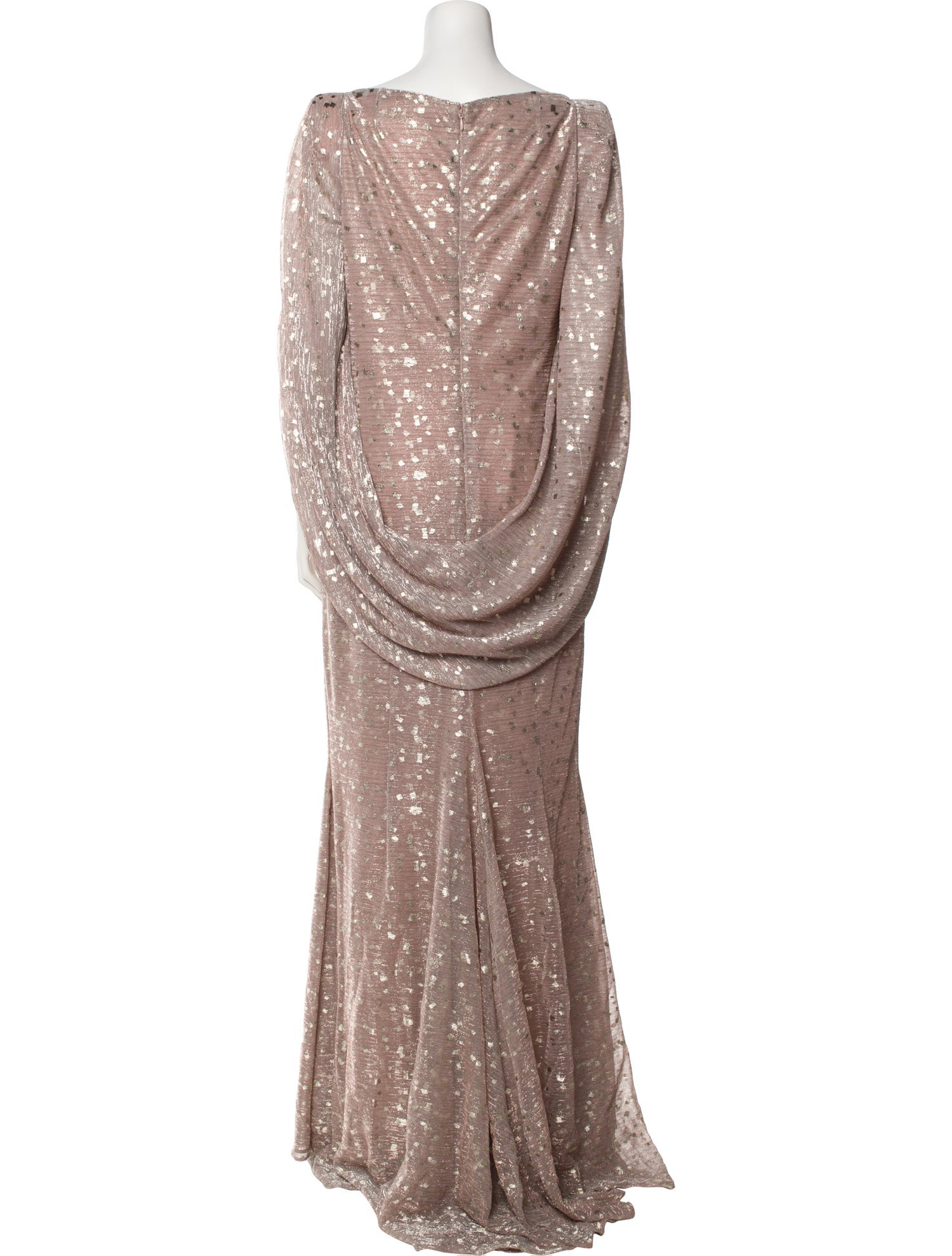 Talbot Runhof Cowl Neck Long Dress