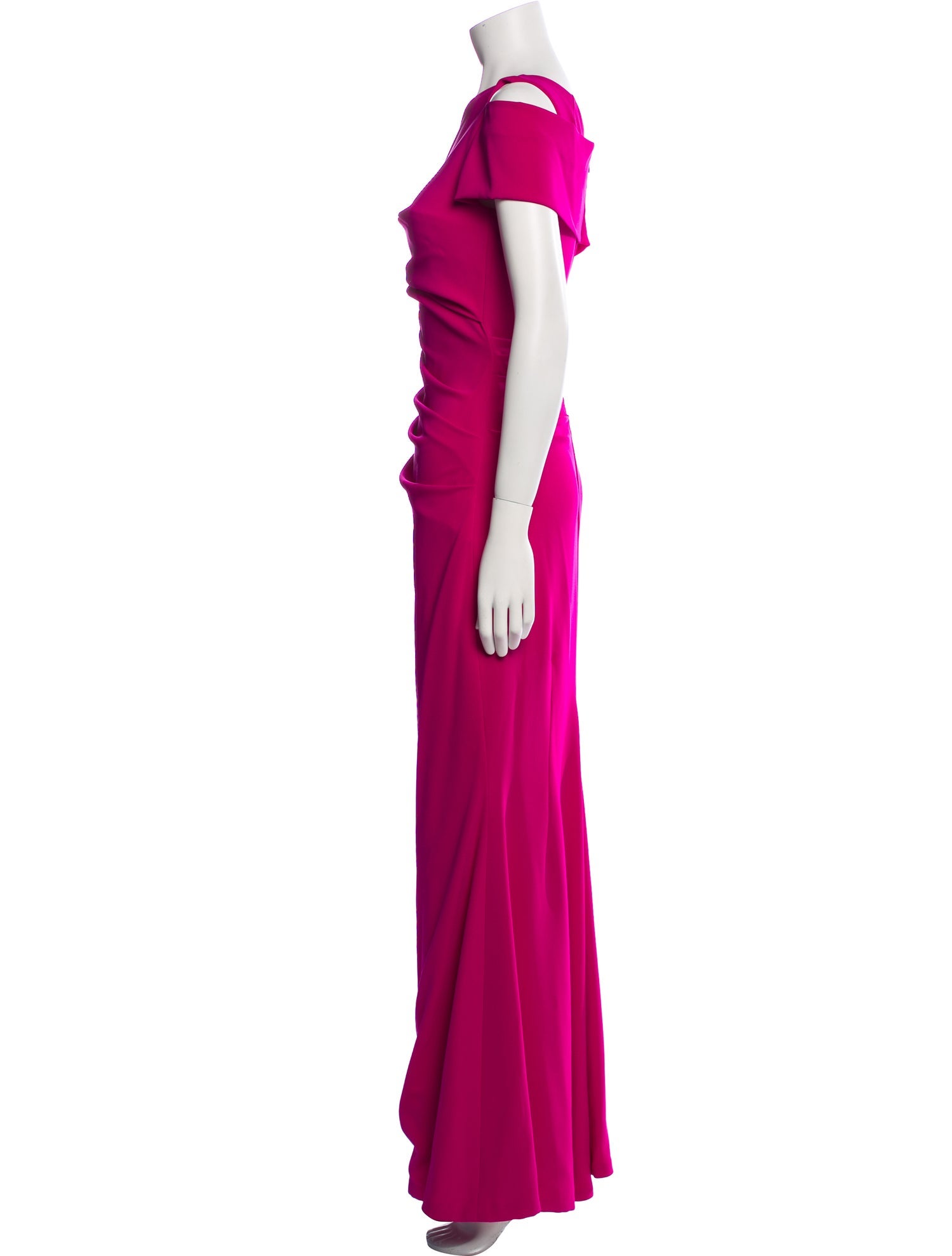 Talbot Runhof One-Shoulder Long Dress
