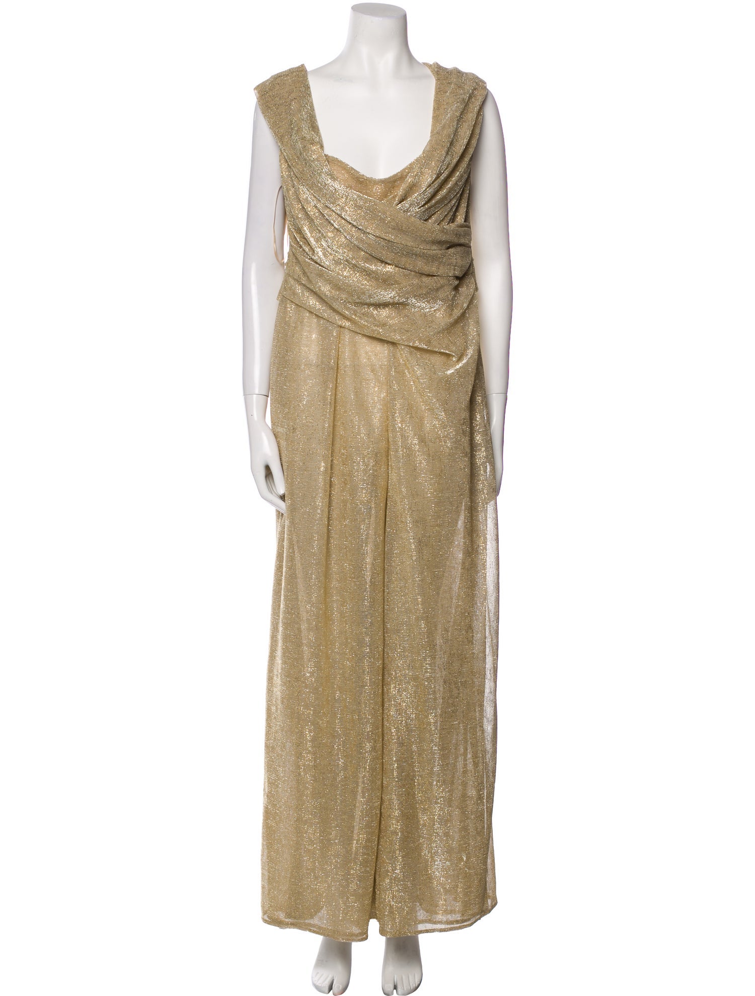 Talbot Runhof Cowl Neck Jumpsuit