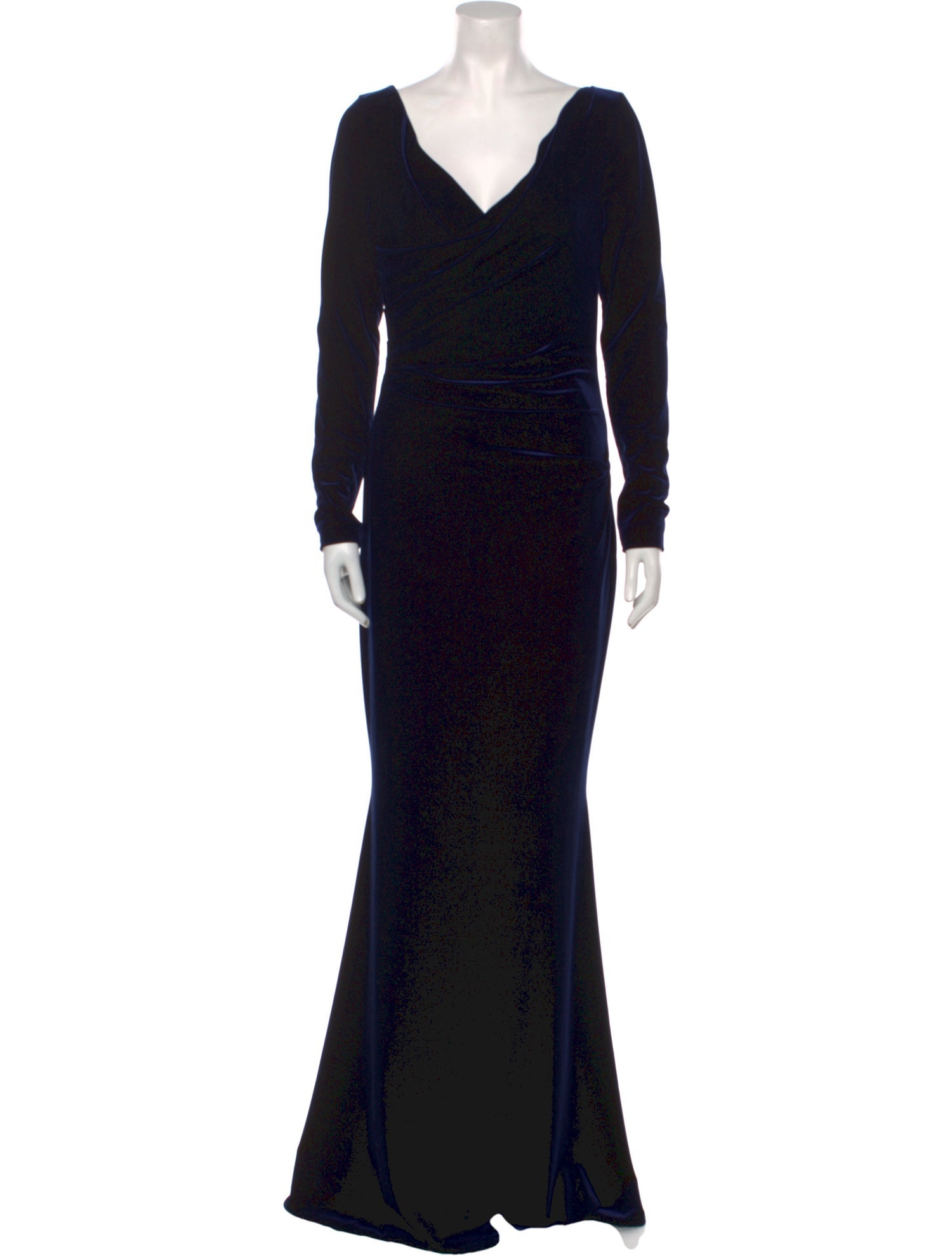 Talbot Runhof Cowl Neck Long Dress