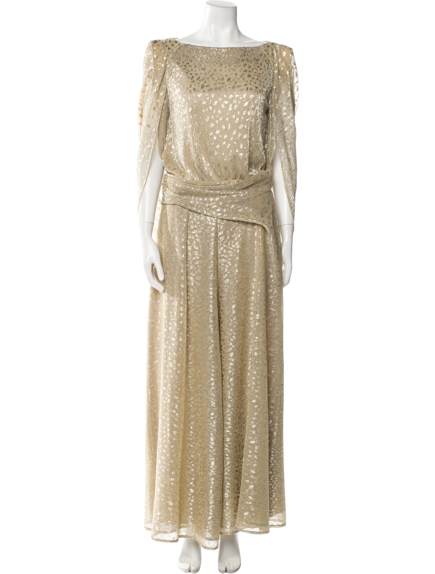 Talbot Runhof Glitter Accents Skirt Set