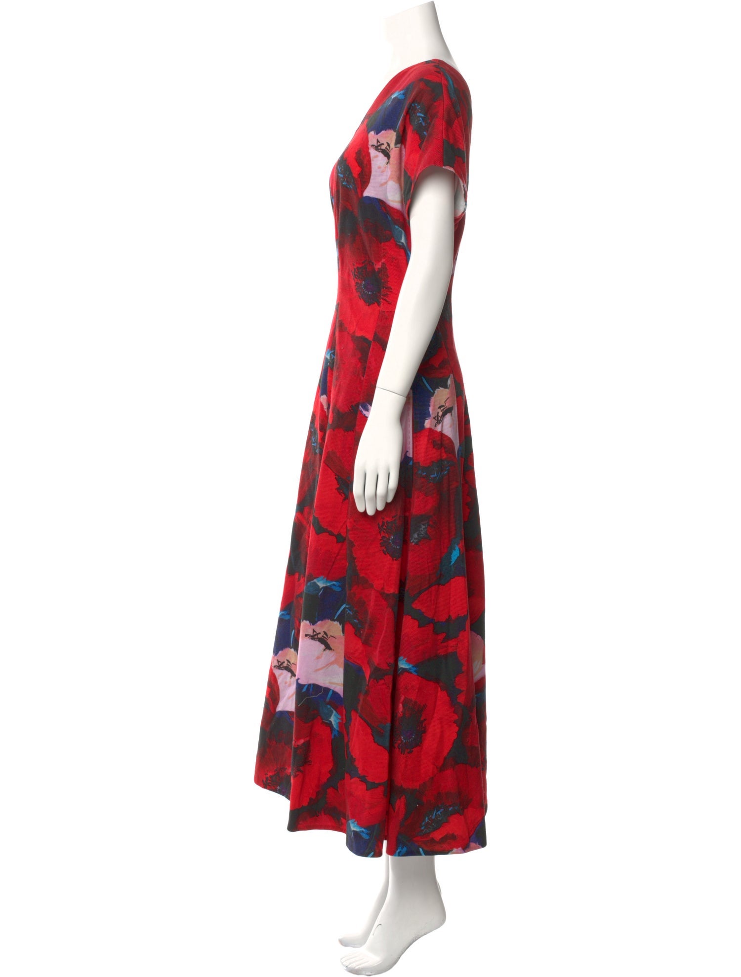 Talbot Runhof Floral Print Long Dress w/ Tags