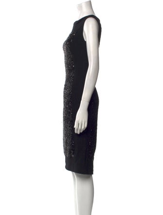 Talbot Runhof Wool Knee-Length Dress