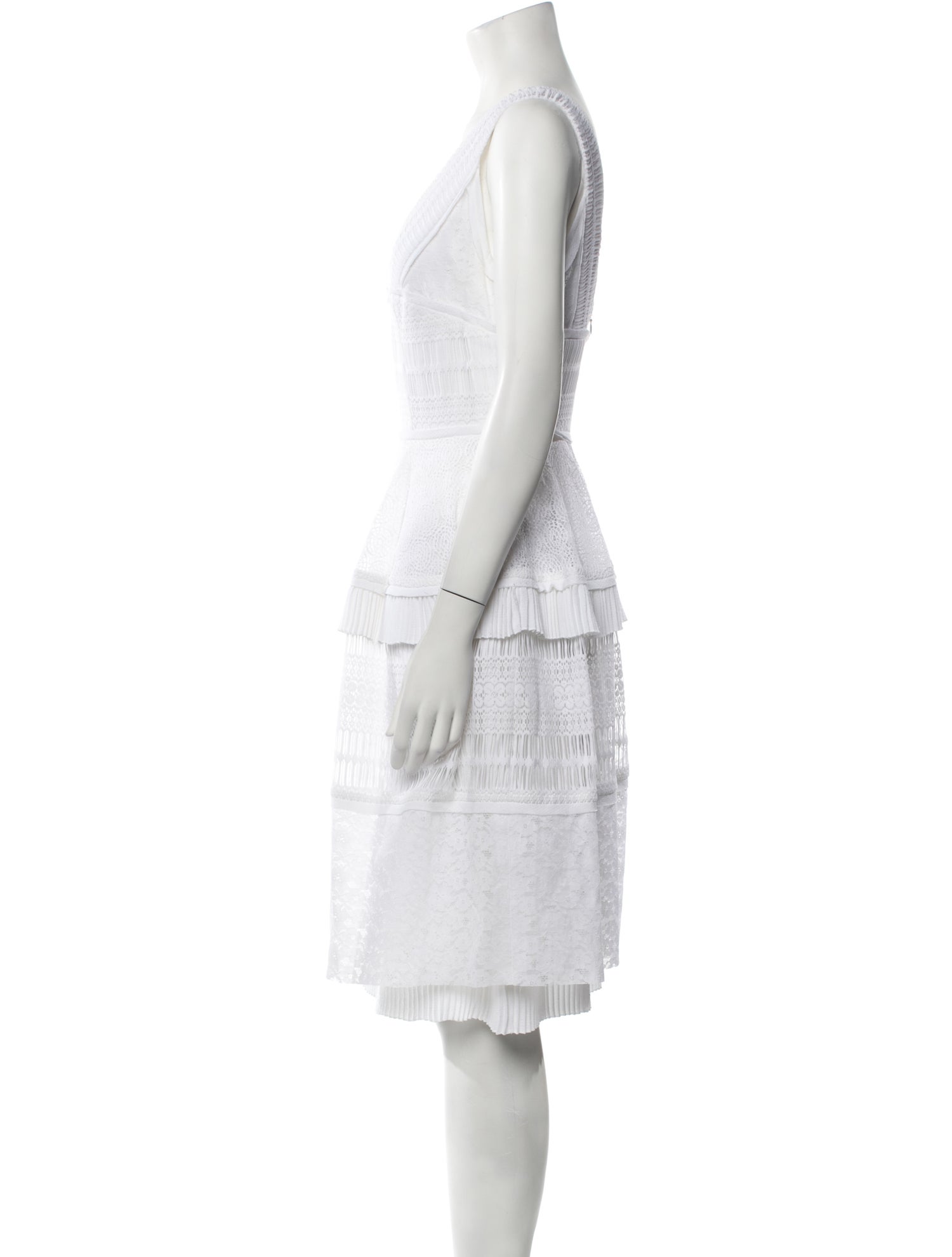 Talbot Runhof V-Neck Knee-Length Dress