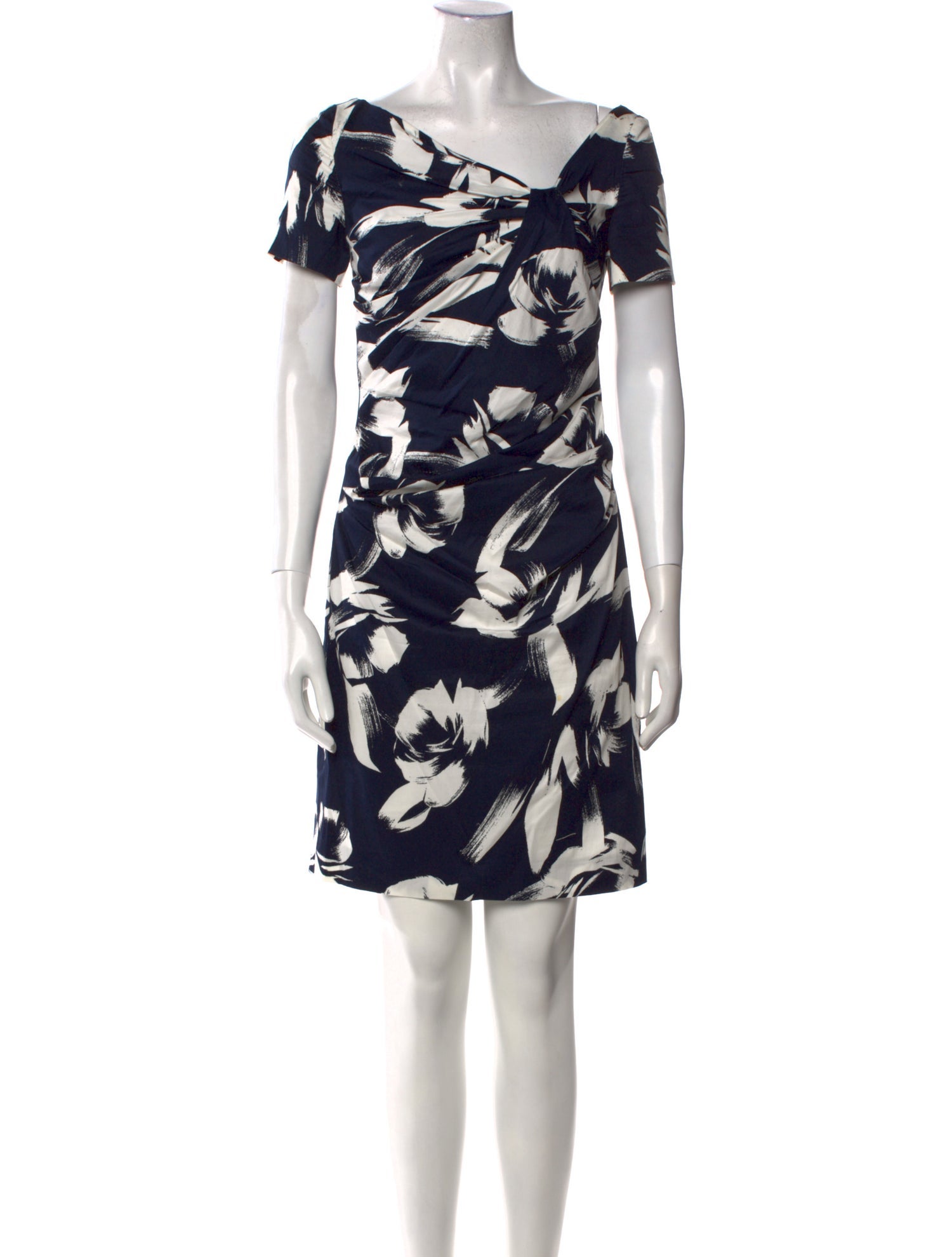 Talbot Runhof Floral Print Mini Dress