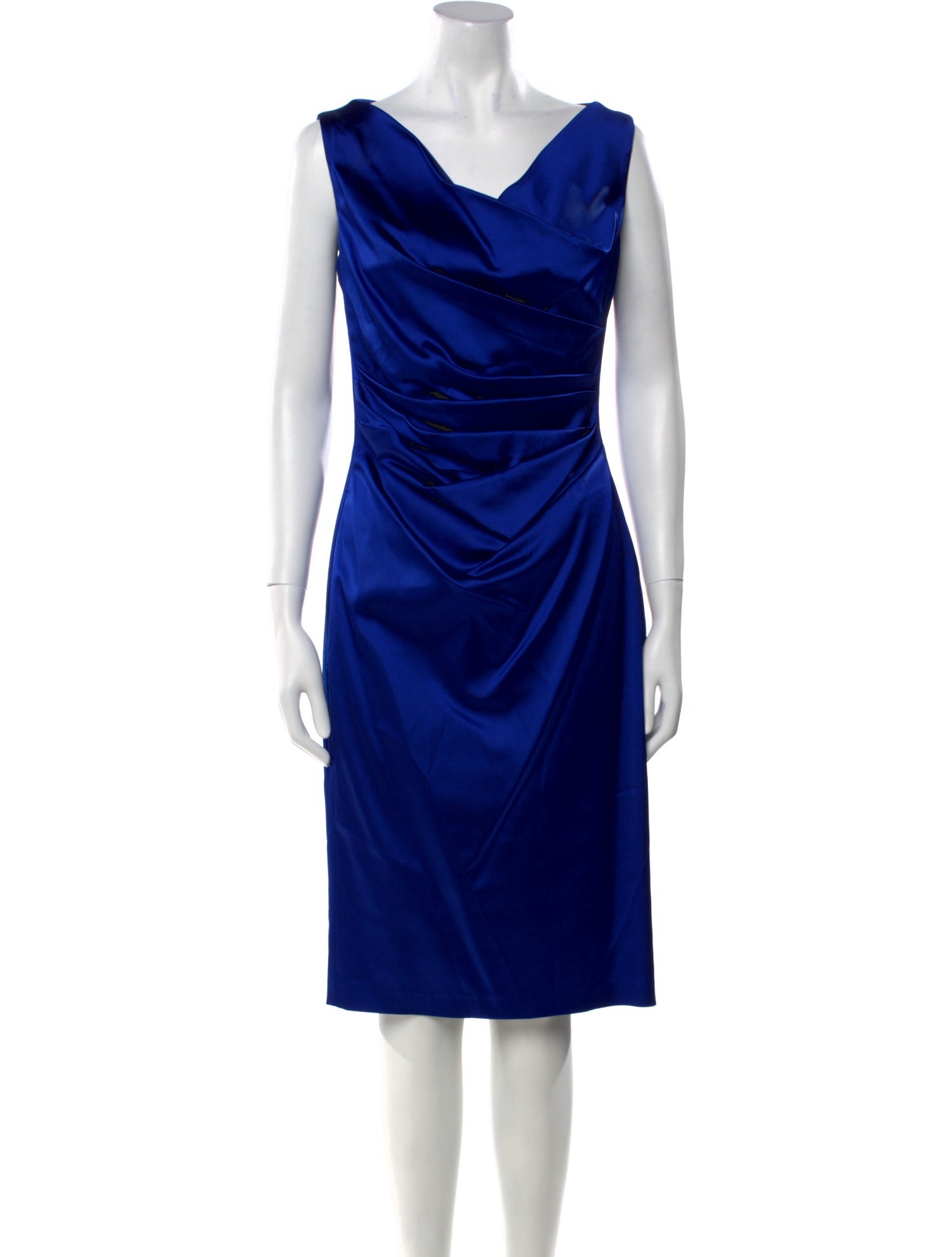 Talbot Runhof Cowl Neck Midi Length Dress
