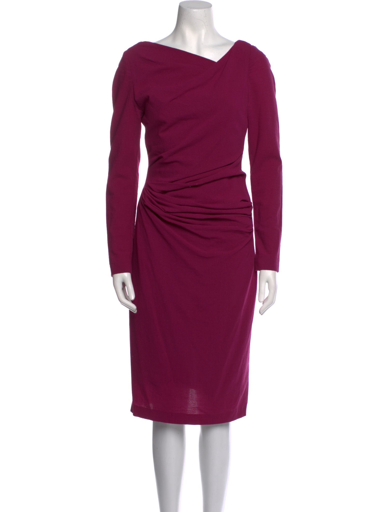 Talbot Runhof Wool Midi Length Dress