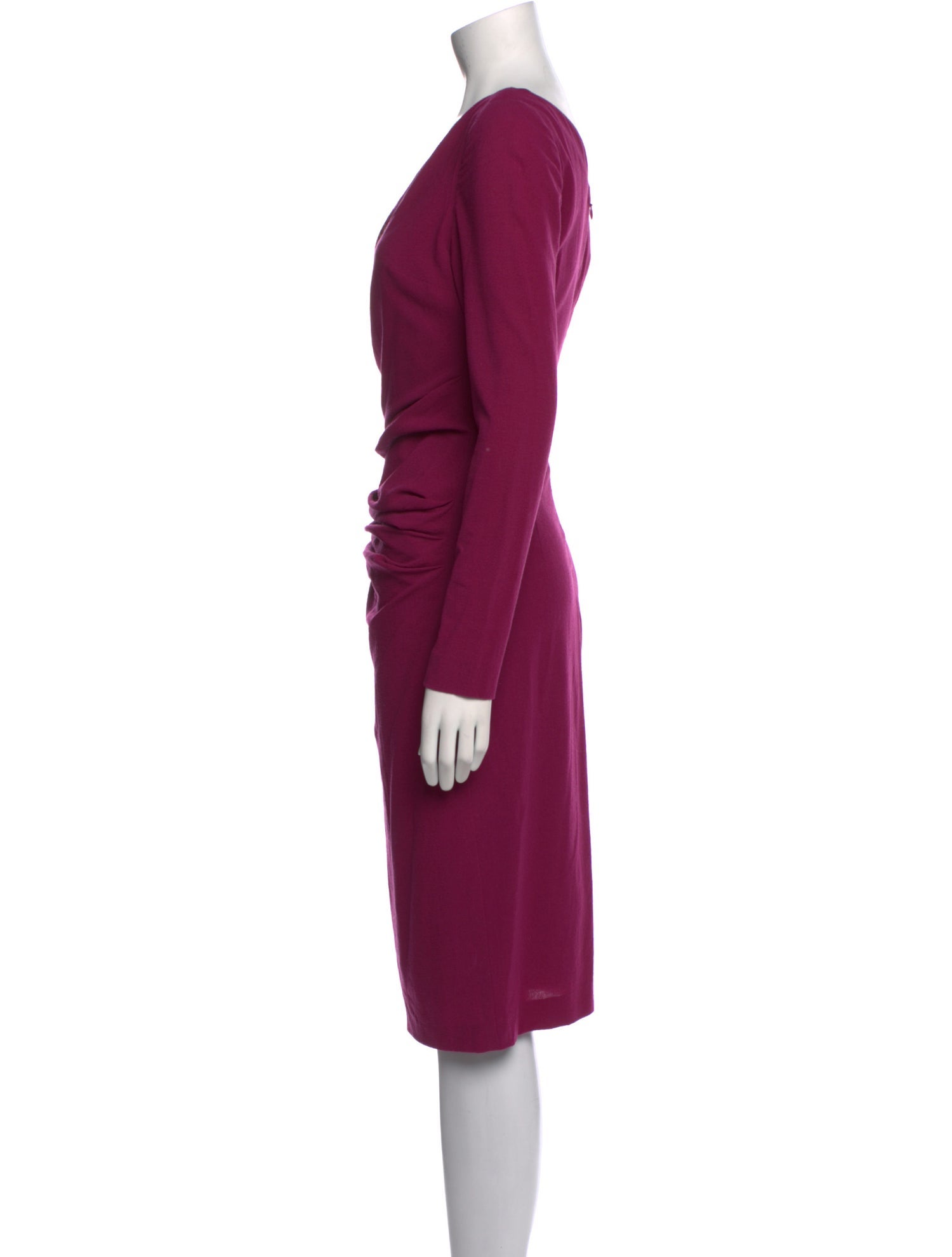 Talbot Runhof Wool Midi Length Dress