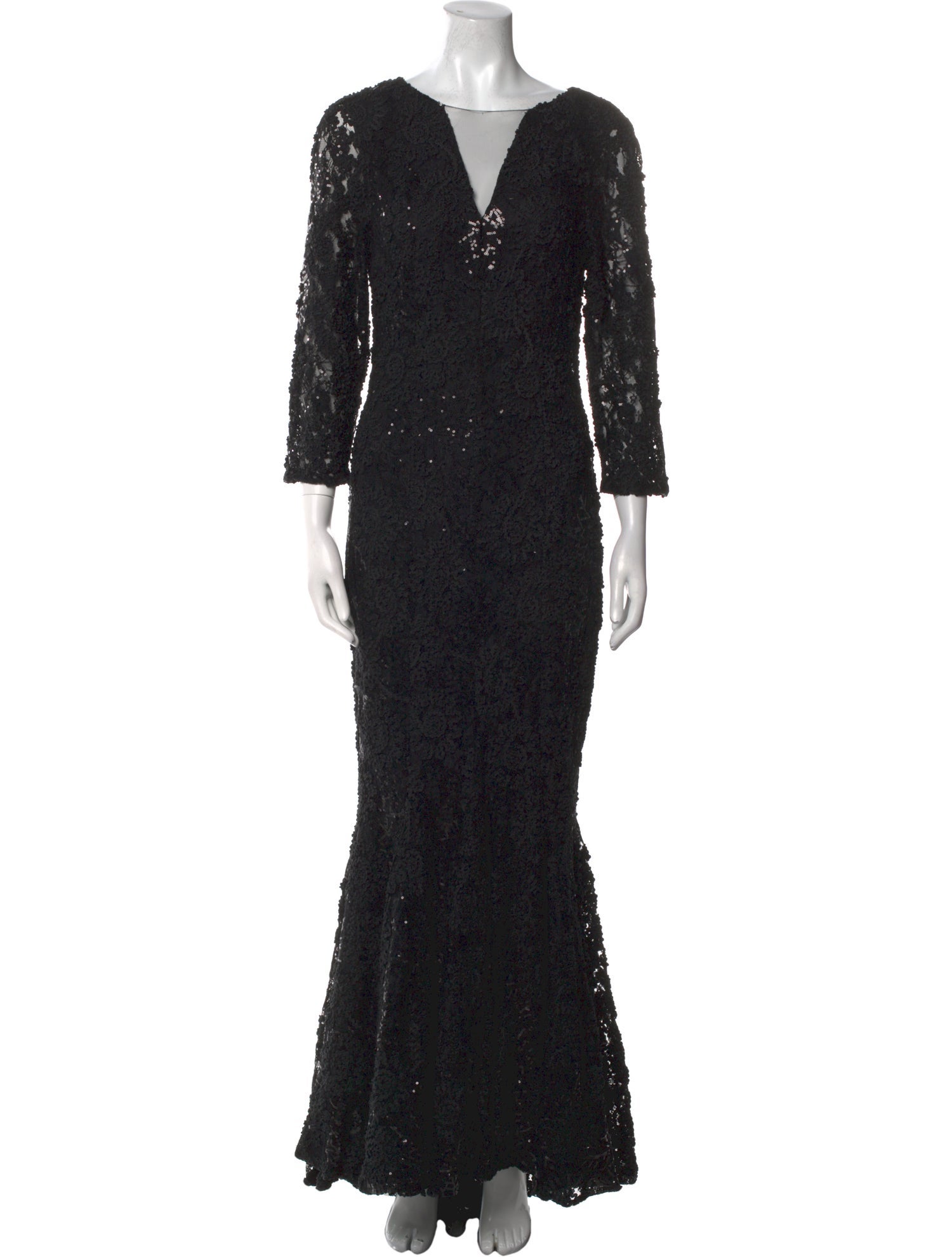 Talbot Runhof V-Neck Long Dress