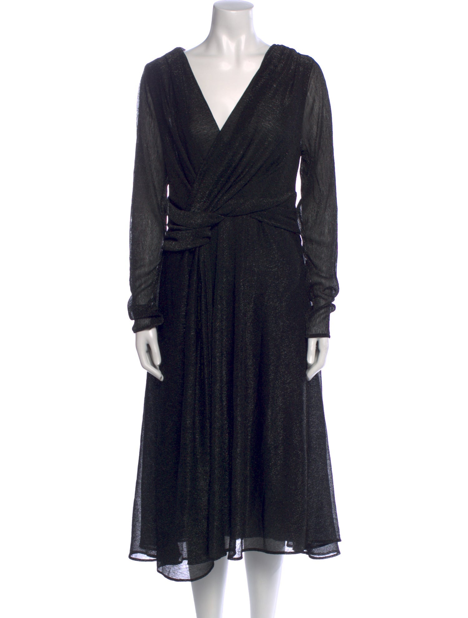 Talbot Runhof V-Neck Midi Length Dress