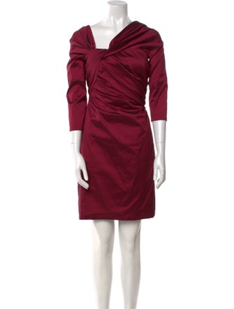 Talbot Runhof Asymmetrical Mini Dress