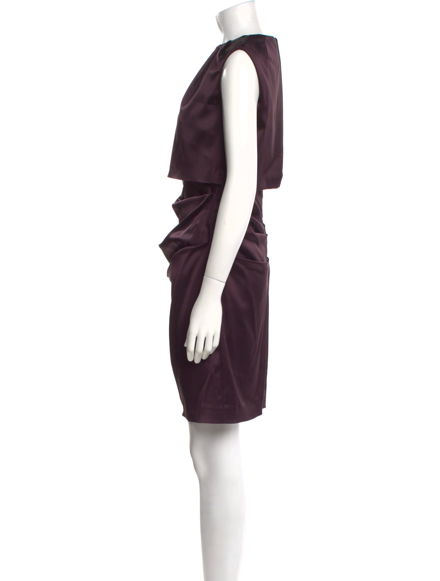 Talbot Runhof Bateau Neckline Knee-Length Dress