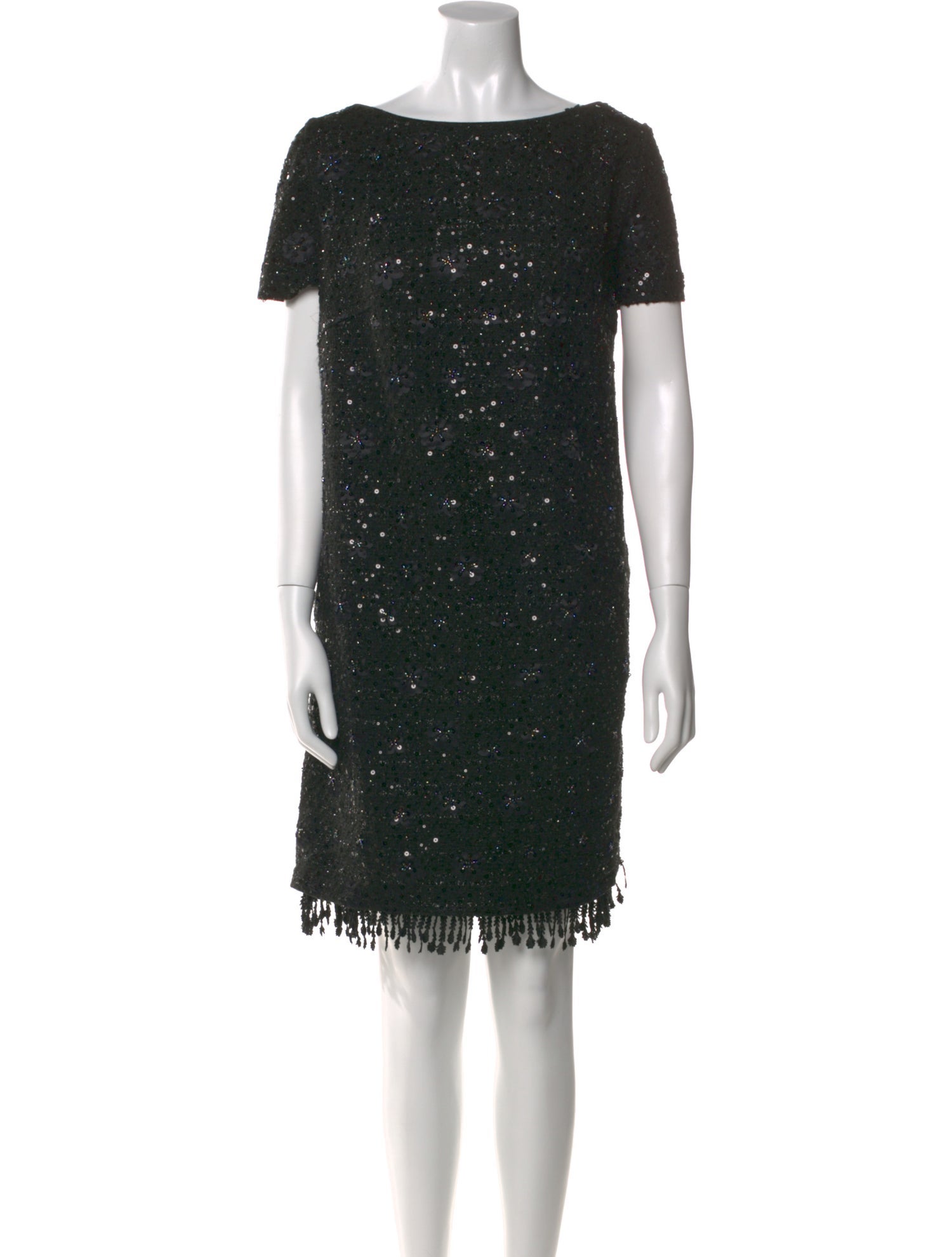 Talbot Runhof Bateau Neckline Mini Dress