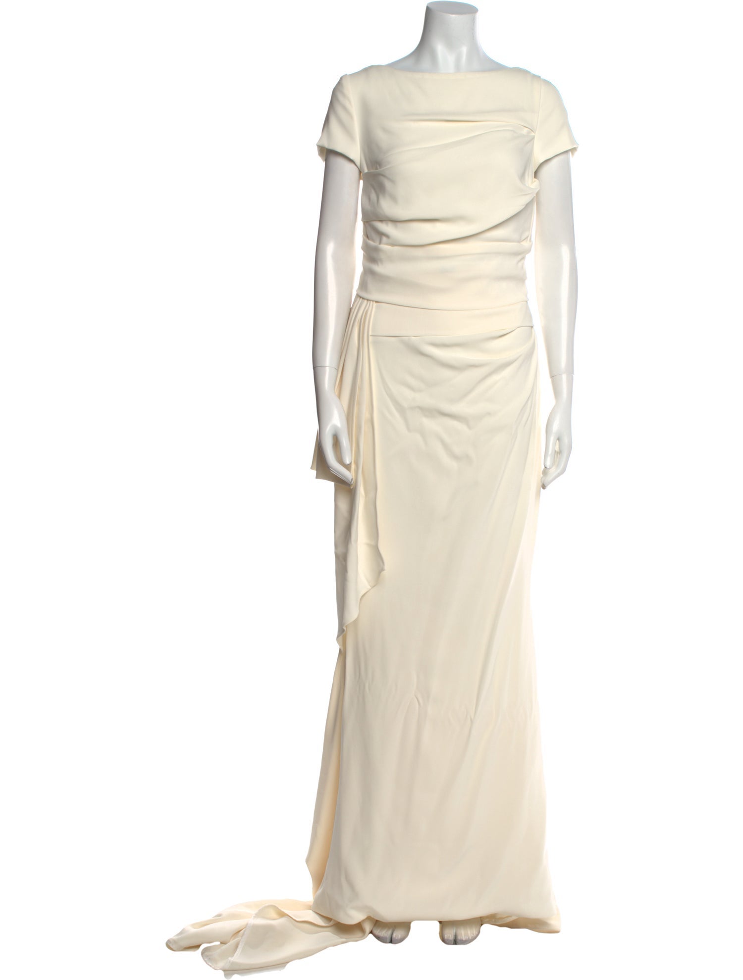 Talbot Runhof Bateau Neckline Long Dress