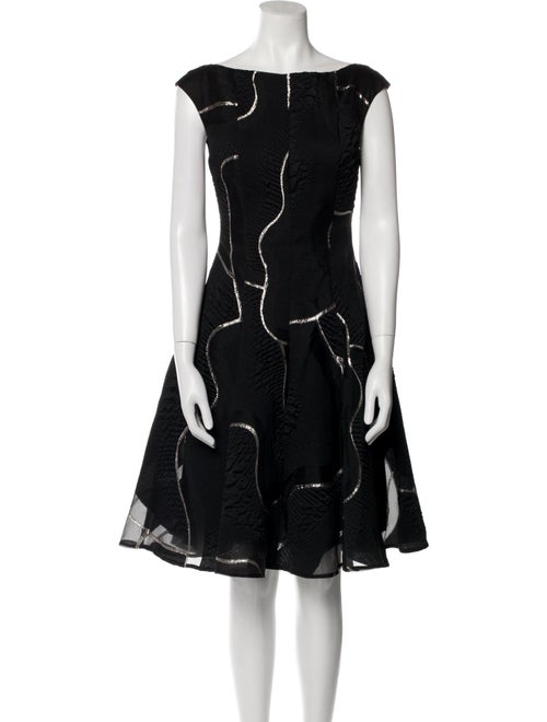 Talbot Runhof Printed Knee-Length Dress
