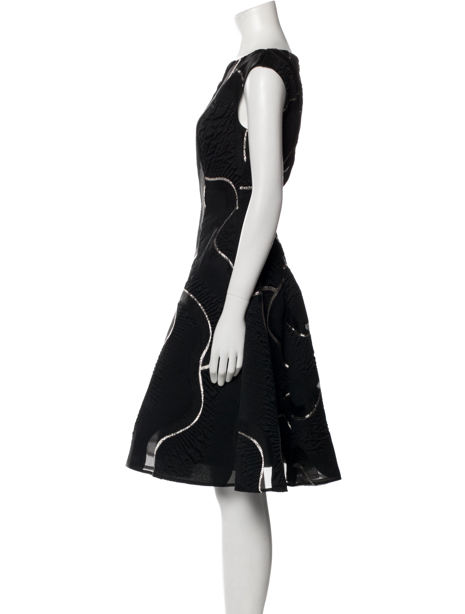 Talbot Runhof Printed Knee-Length Dress