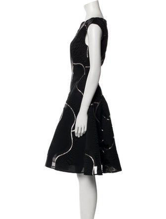 Talbot Runhof Printed Knee-Length Dress