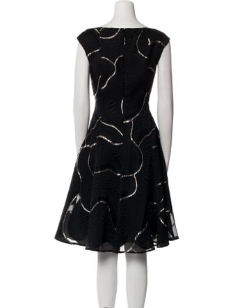 Talbot Runhof Printed Knee-Length Dress