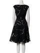 Talbot Runhof Printed Knee-Length Dress