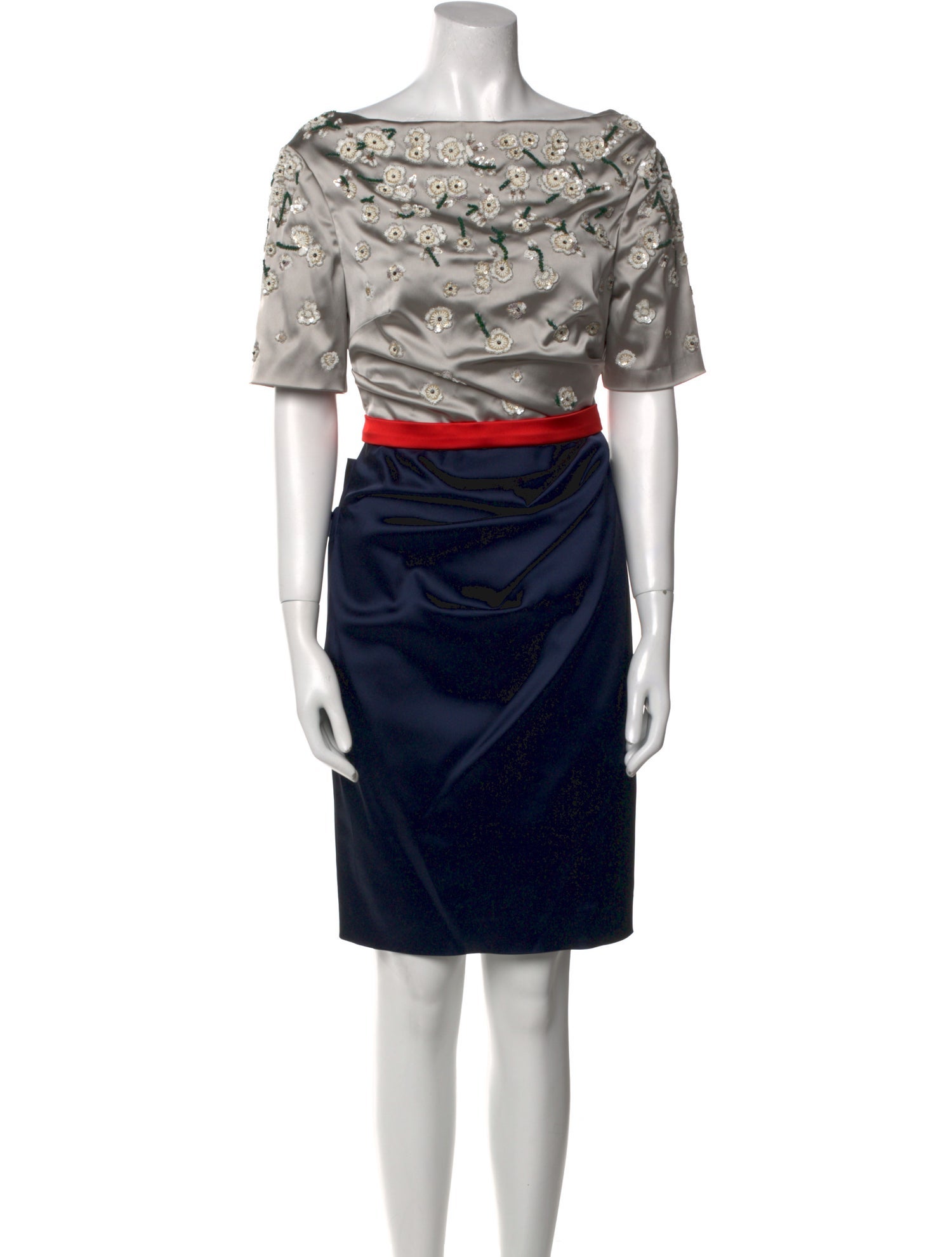 Talbot Runhof Printed Knee-Length Dress