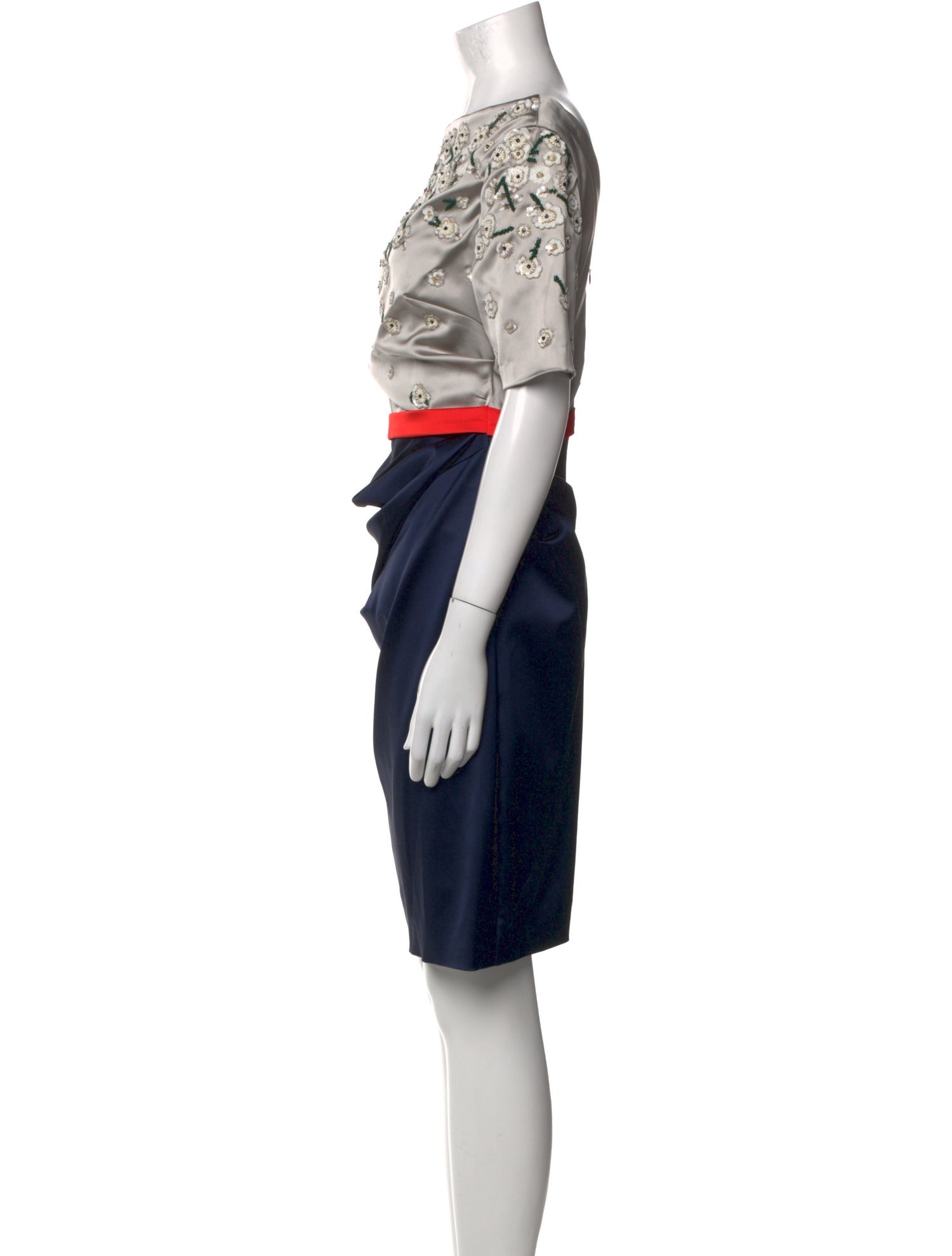 Talbot Runhof Printed Knee-Length Dress