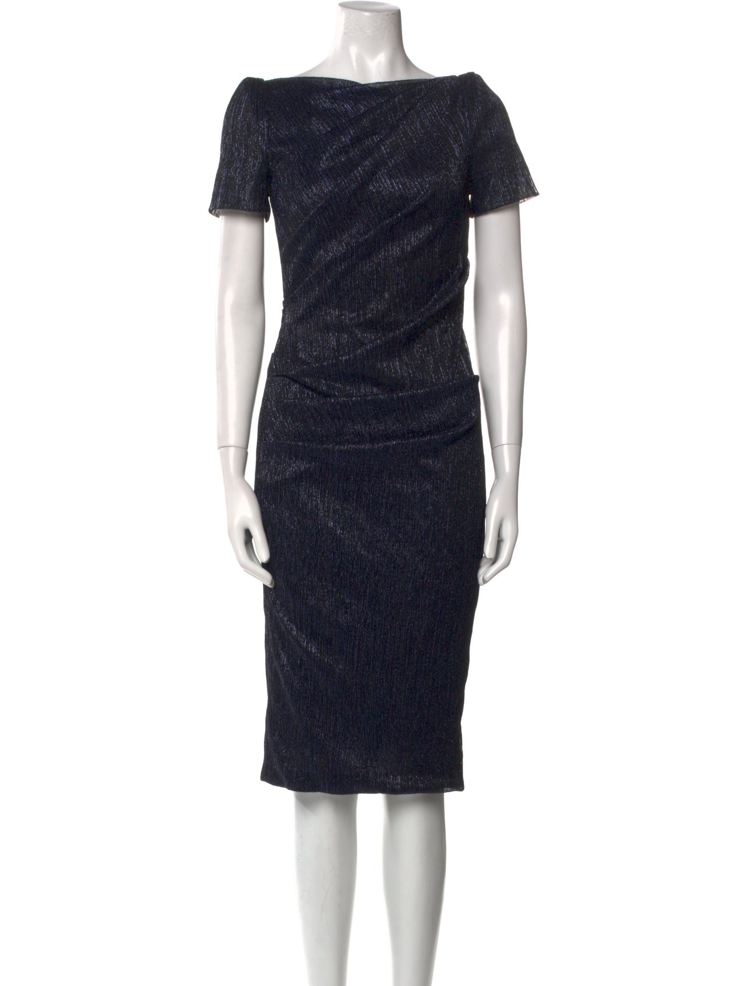 Talbot Runhof Bateau Neckline Knee-Length Dress