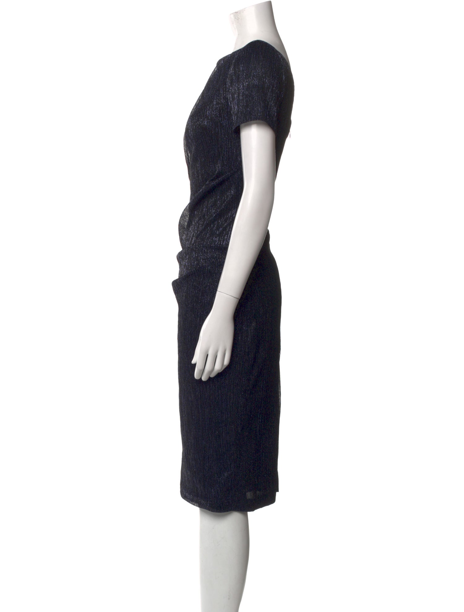 Talbot Runhof Bateau Neckline Knee-Length Dress