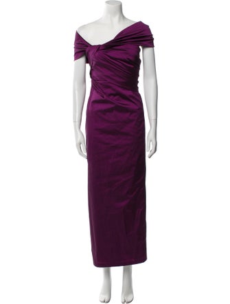 Talbot Runhof One-Shoulder Long Dress