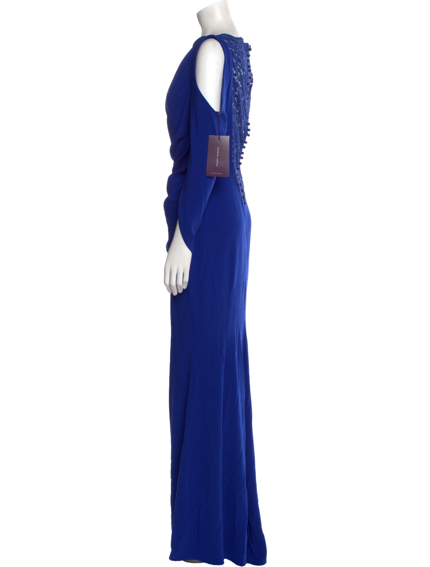 Talbot Runhof Bateau Neckline Long Dress
